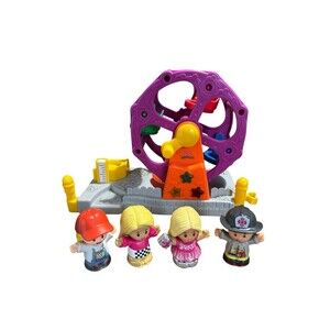 2003 Fisher Price Little People Ferris Wheel Lights Sound 4 Characters Works